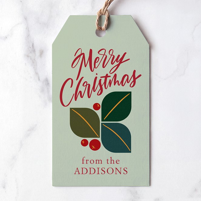 Mod Mistletoe Custom Gift Tags
