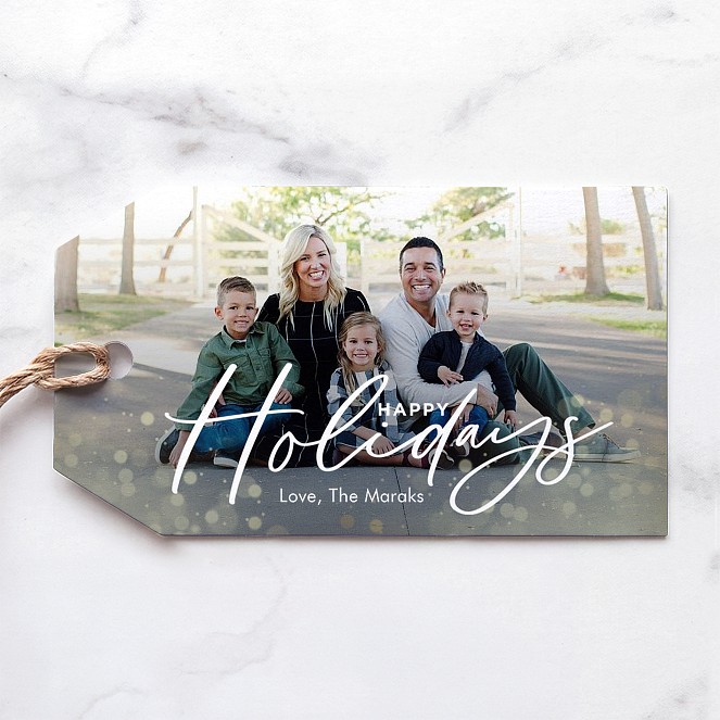 Modern Bokeh Custom Gift Tags