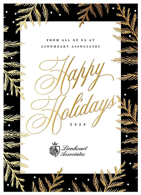 Elegant Cedar Frame Business Holiday Cards