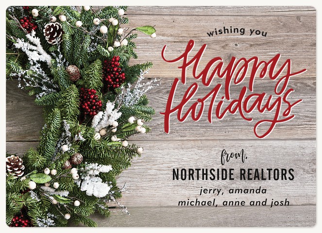 Barn Wreath Holiday & Christmas Magnet Cards