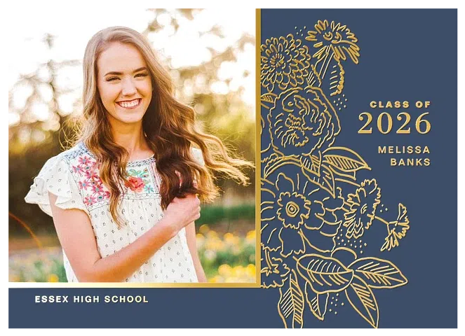 Gilded Garden Graduation Cards