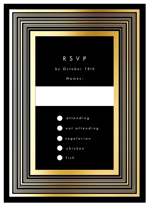 Frame By Frame Wedding RSVP Cards