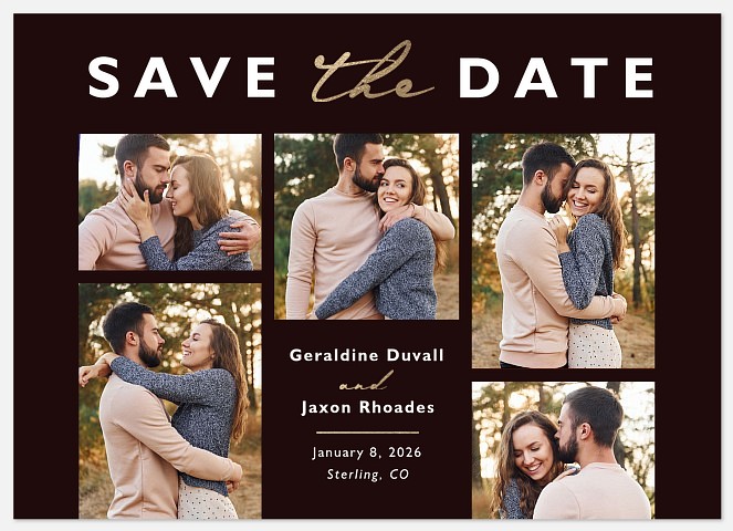 Bold Collage Save the Date Photo Cards