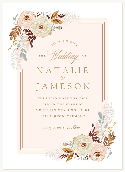 Dried Blooms Wedding Invitations