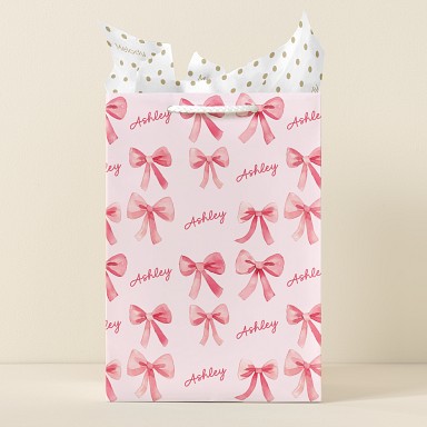 Pretty Pink Bow Gift Bags