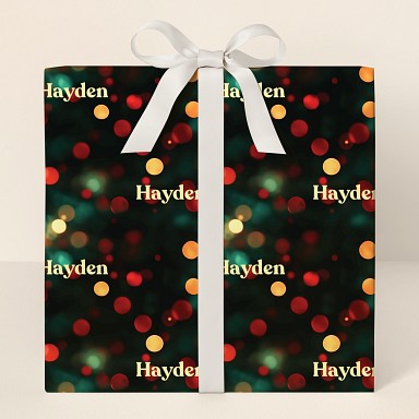 Christmas Lights Wrapping Paper