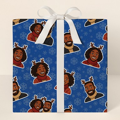 Cartoon of You Reindeer Fun Wrapping Paper