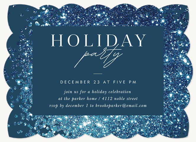 Glitz and Glitter Holiday Party Invitations