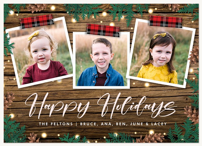 Rustic Cabin Photo Holiday Cards