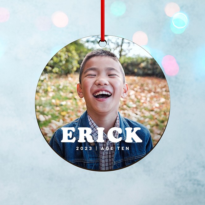 Name and Age Personalized Ornaments