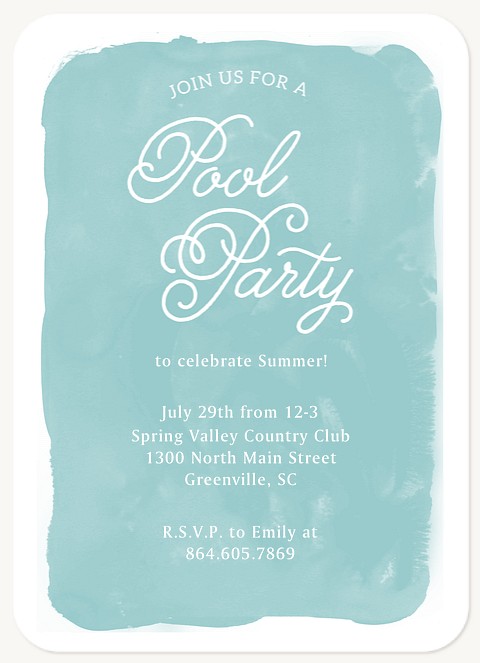 Jump In Summer Party Invitations