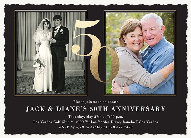 Then To Now | Wedding Anniversary Invitations