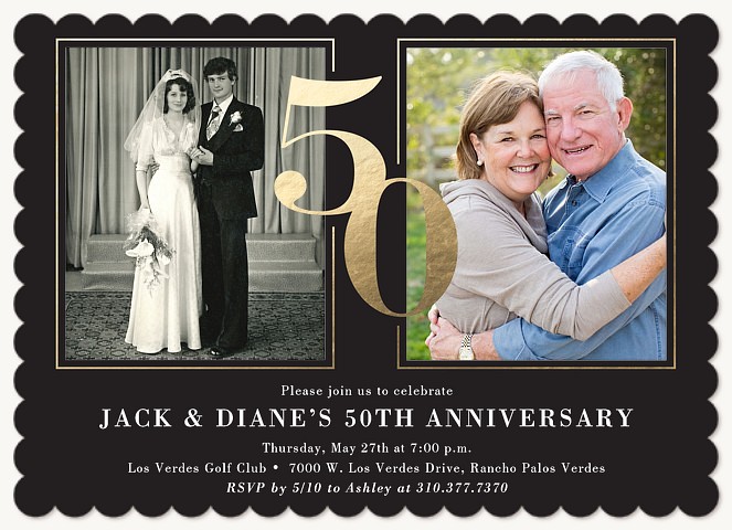 Then To Now | Wedding Anniversary Invitations