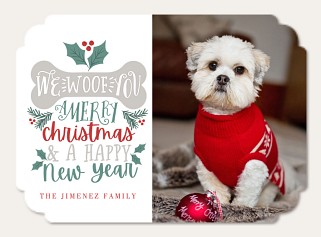 dog christmas card sayings
