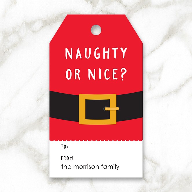 Naughty or Nice? Custom Gift Tags