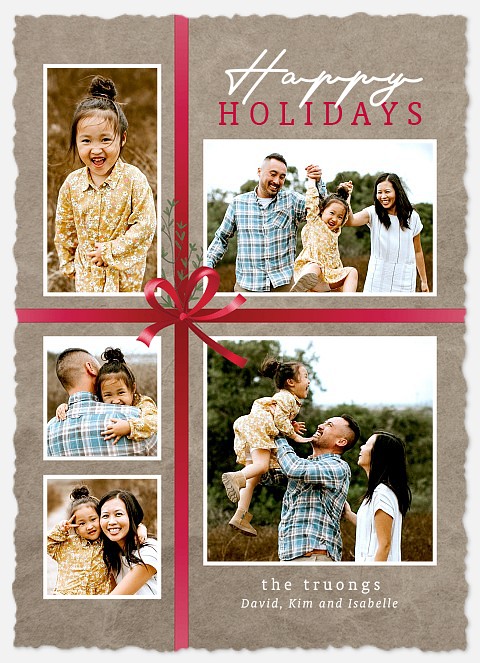 Tied With A Bow Holiday Photo Cards
