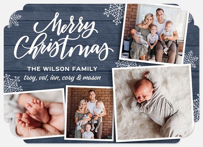 Tinted Wood Holiday Photo Cards