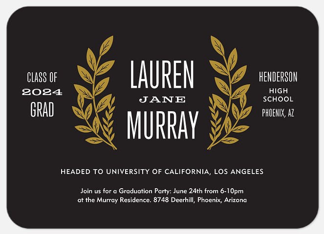 Framed Laurels Graduation Cards