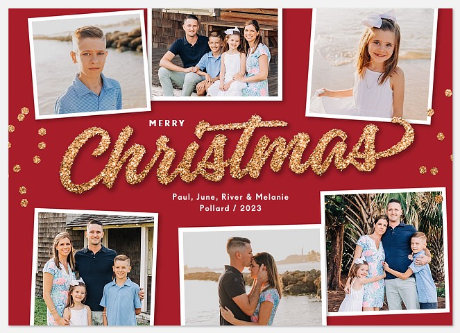 Glittery Greetings Holiday Photo Cards