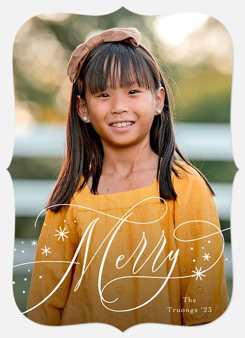 Starlit Merry Holiday Photo Cards