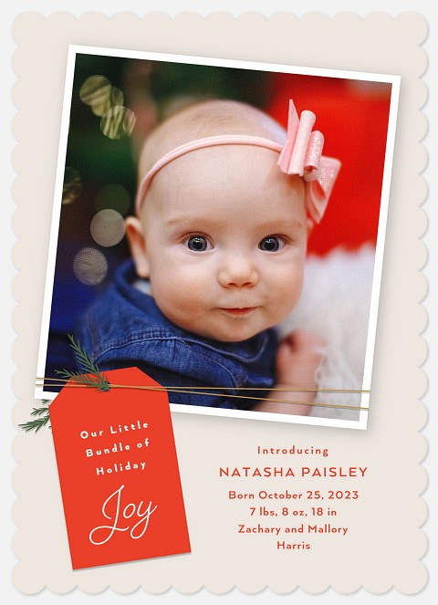 Gift Tag Holiday Photo Cards