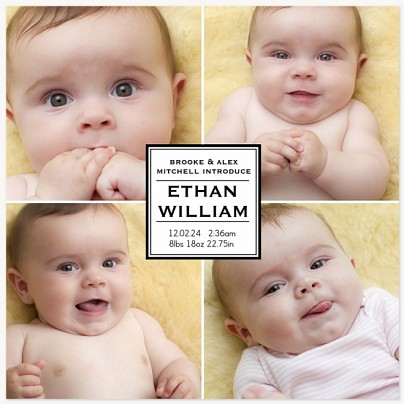 Stunning Square Baby Announcements