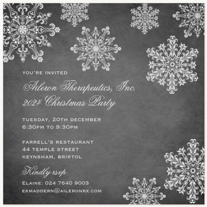 Crystal Filigree Holiday Party Invitations