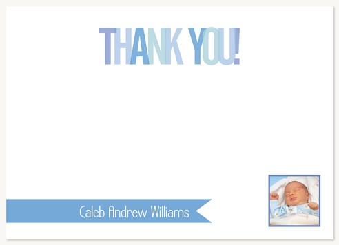 Baby Blue Thank You Cards