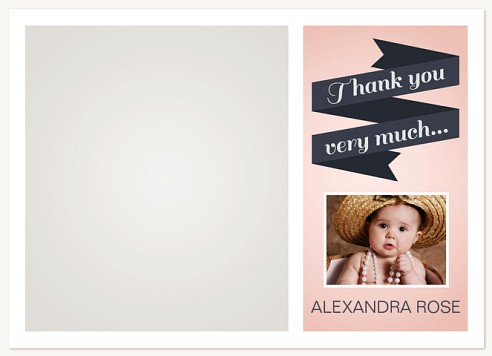 Sweet Twist Pink Baby Girl Thank You Cards