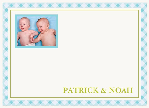 Blue Duo Baby Thank You Cards
