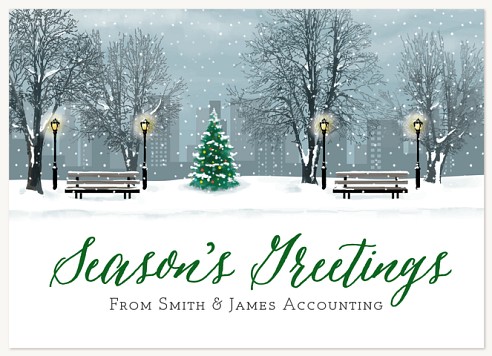 Snowy Scene Christmas Cards for Business
