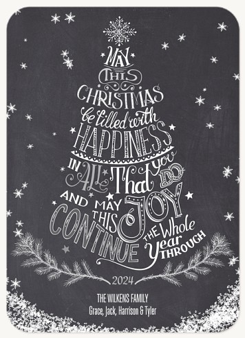 Chalkboard Tree  Christmas Cards