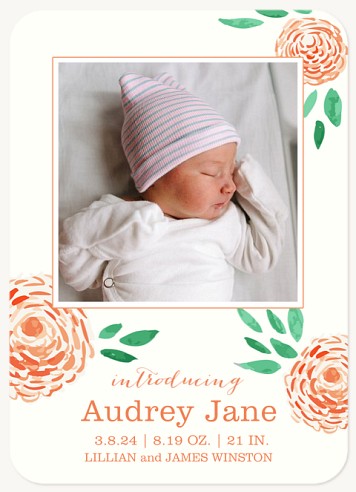 Sweet Roses Baby Announcements