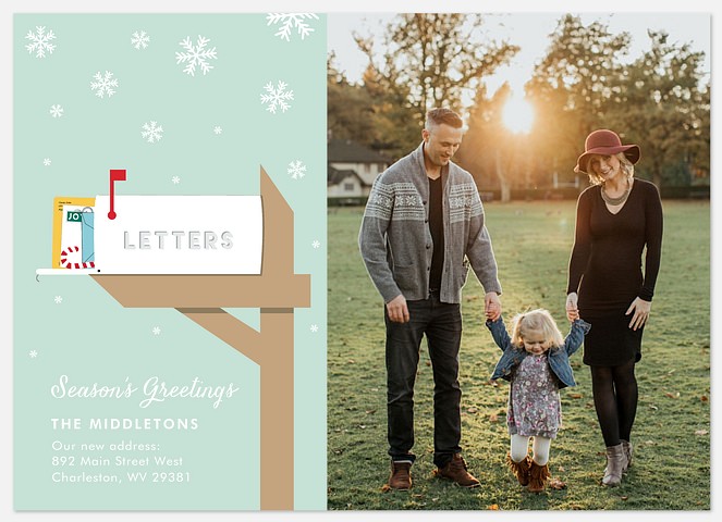 Vintage Mailbox Holiday Photo Cards