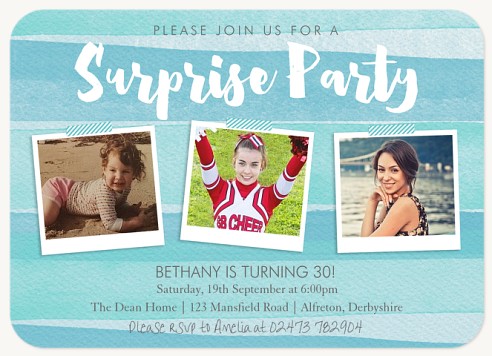 Polaroid Moments Adult Birthday Party Invitations