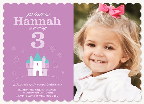 Posh Princess Kids Birthday Invitations