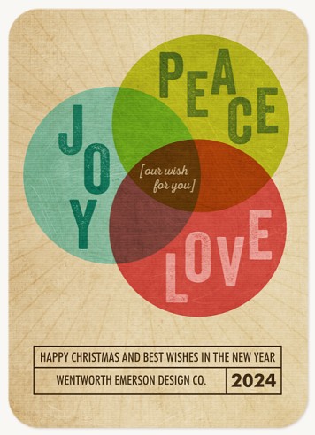 Merry Diagram Christmas Cards for Business