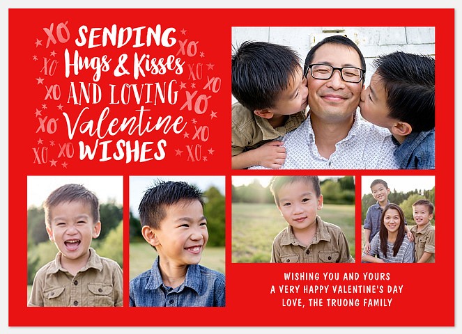 Kisses & Wishes Valentine Photo Cards