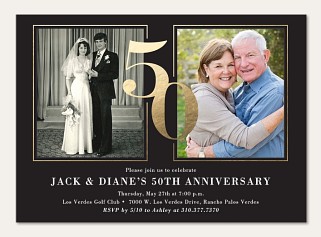 Then & Now 60th Wedding Anniversary Invitations