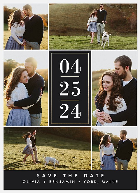 Date Collage Save the Date Photo Cards