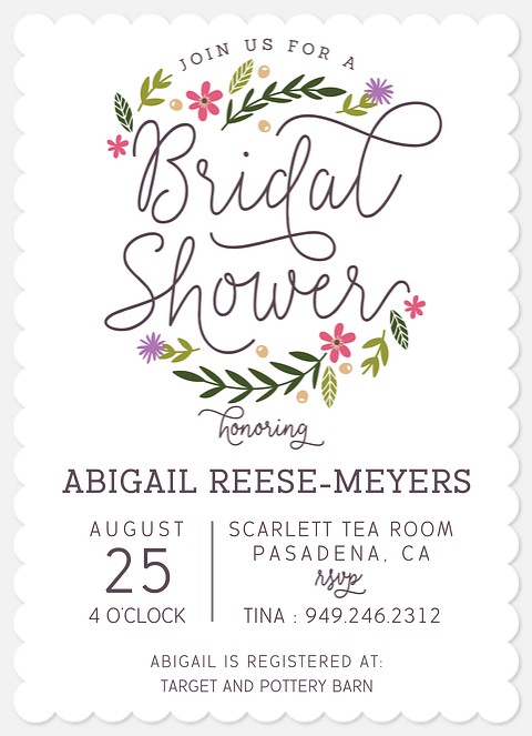 Delightful Florets Bridal Shower Invitations