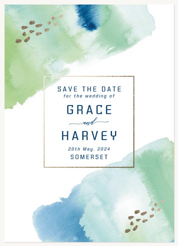 Serene Watercolor Save the Date Cards