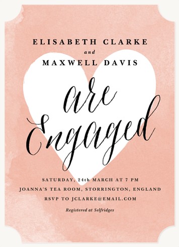 Heart It  Engagement Party Invitations