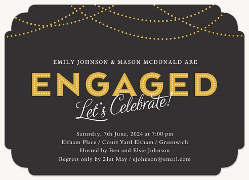 Love Marquee Engagement Party Invitations