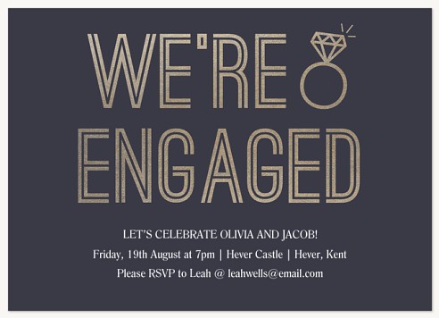 Boldly Engaged Engagement Party Invitations