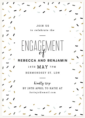 Confetti Engagement Engagement Party Invitations