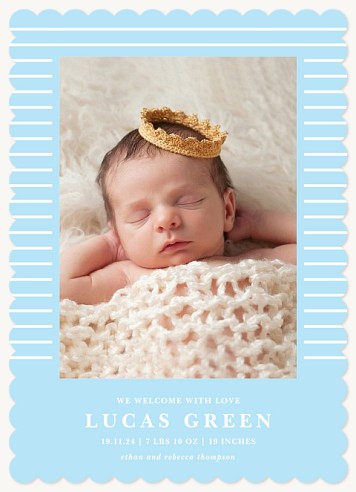 Classic Stripes Baby Announcements