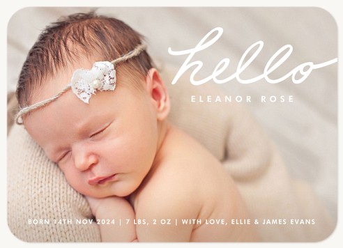 Graceful Hello Baby Announcements