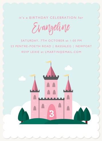 Storybook Princess Kids Birthday Invitations