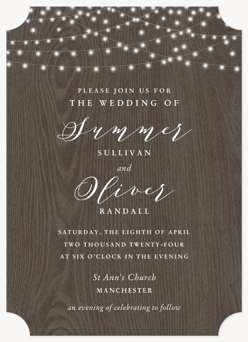 Twinkled Romance Wedding Invitations